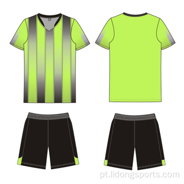 Camisas de futebol baratas por atacado camisas de futebol verde personalizado